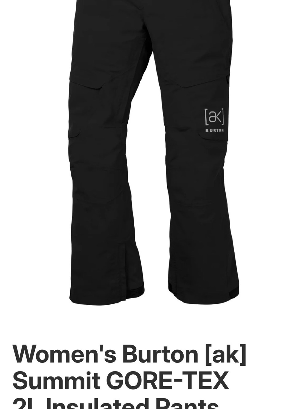 Burton AK Summit Women's Boot-Cut Snow Pants — Dark Denim